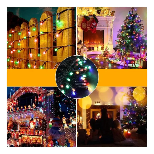 Luces Navideñas Solares Exterior 3metros 30leds Guirnalda Multicolor