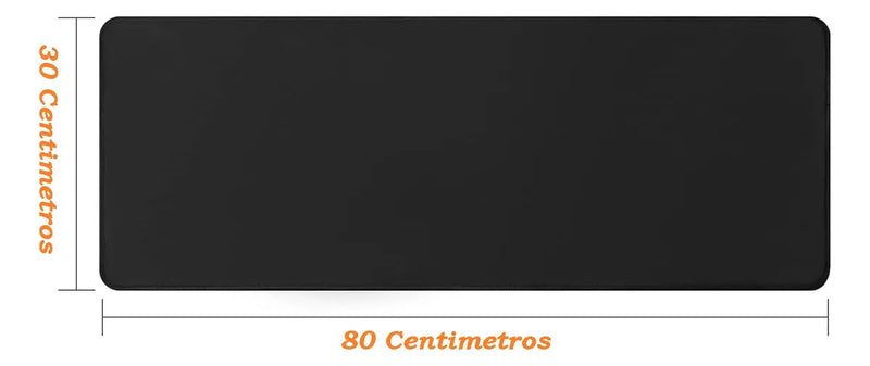 Mouse Pad Gamer Xl Para Pc Antideslizante Alfombrilla Cosida Negro Con Rojo Liso