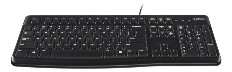 Teclado Logitech QWERTY Membrana español color negro