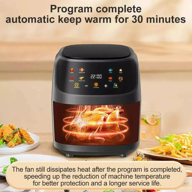 Freidora De Aire 10 Litro Grande Digital Air Fryer+obsequio Colores