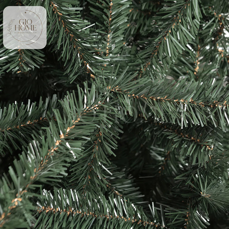 Arbol De Navidad Montañes 1.8m 466 Puntas Gio Home Pino Navideño Look Natural Base Metalica Artificial Para Decoracion Con Bolas Adornos Extensiones Cintas Bombillos Botas Campanas Luces Estrella Noel