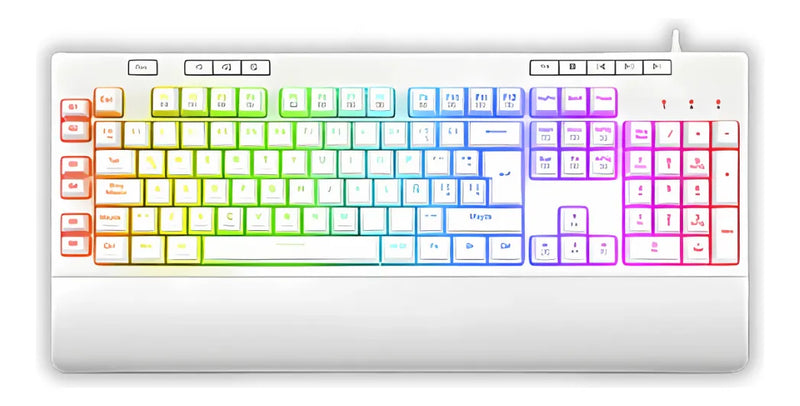Teclado Redragon Shiva White K512w-rgb-1-sp Español