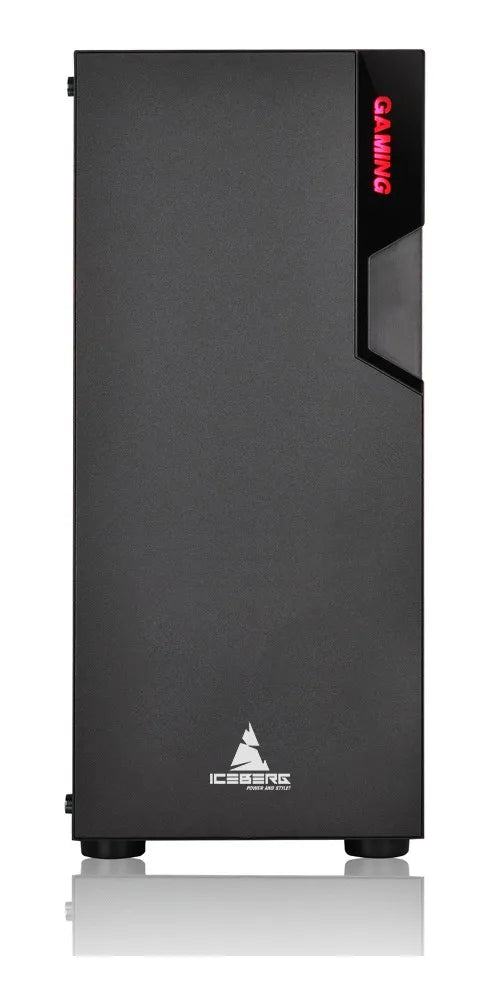 Gabinete Caja Gamer Para Pc Iceberg Glacius V2 Negra Vidrio Negro