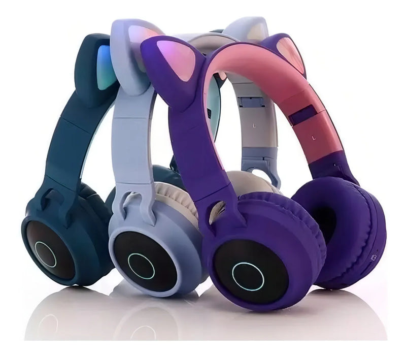 Audífono Bluetooth Inalambrico Gamer Orejas De Gato Cat Ear