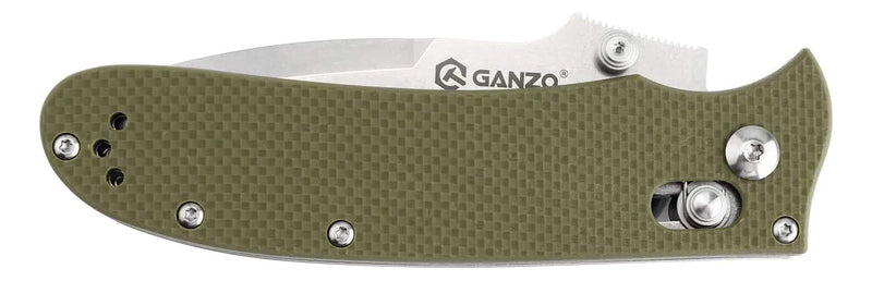 Ganzo D704-gr Cuchillo Plegable De Bolsillo D2 Hoja Abatible