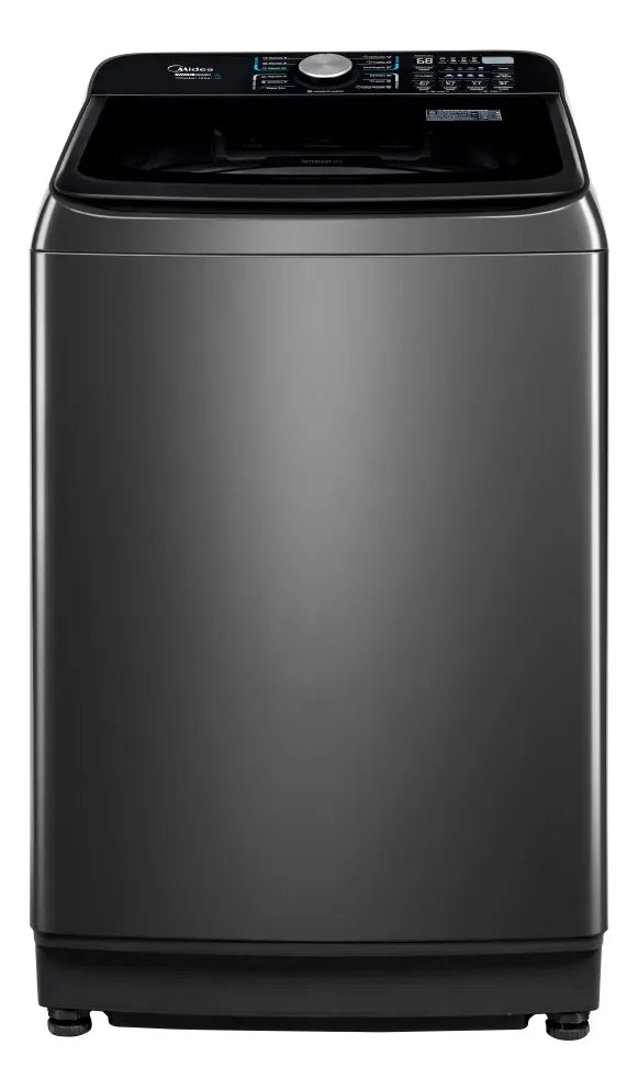 Lavadora Carga Superior 18 Kg Titanio Acero Inoxidable Midea Gris
