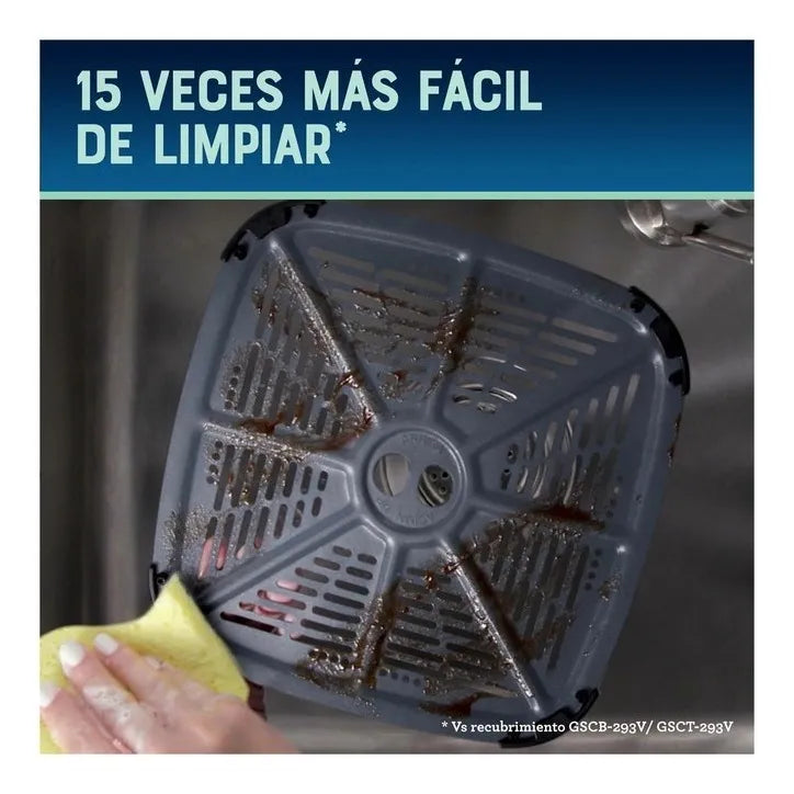Freidora De Aire Digital Oster® Con Capacidad De 9l Ckstaf90 Color Plateado