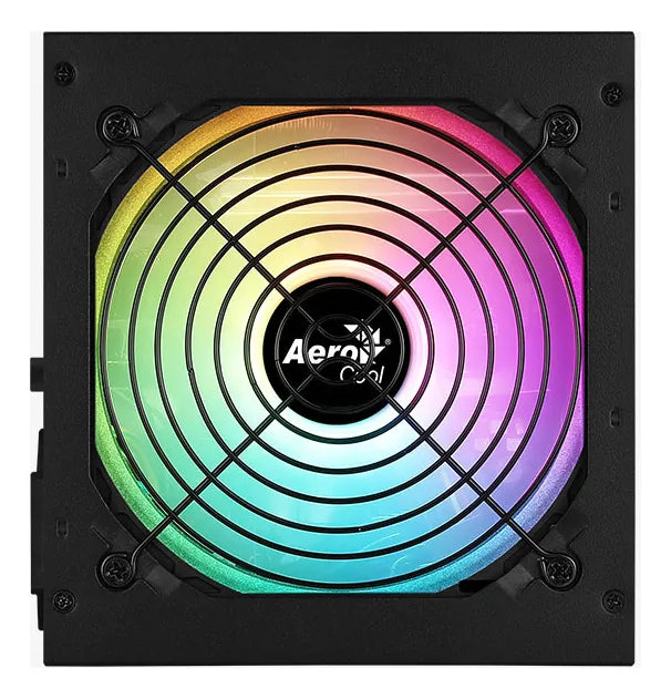 Fuente De Poder Gamer Aerocool Dorado 750w 80 Gold Argb Color Negro