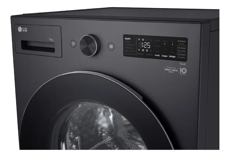 Lavadora Lg Carga Frontal Wo16egnts6p 16kg Aidd Petcare Gris Negro