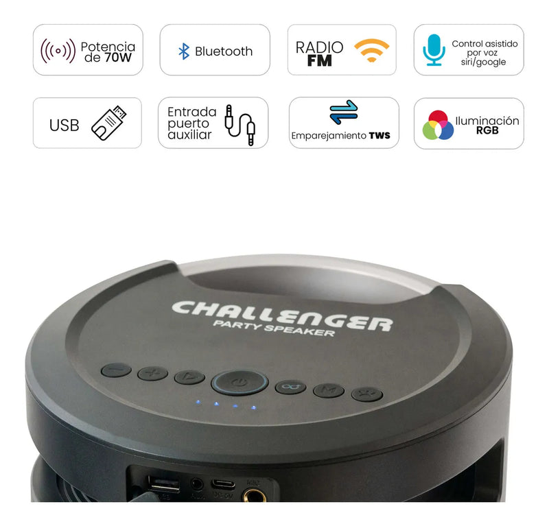 Parlante Inalámbrico Challenger - Ref. Sc70 360