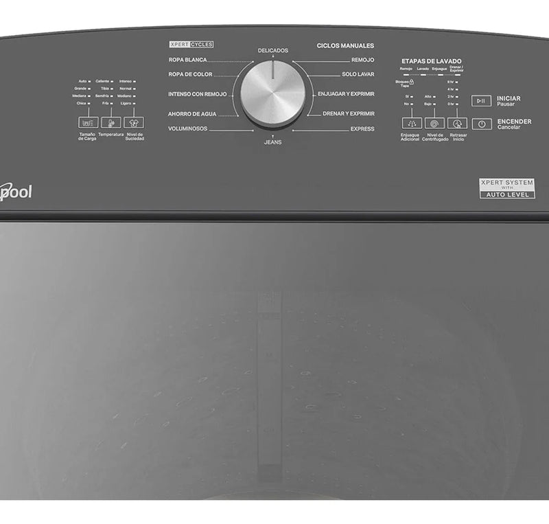 Lavadora Whirlpool Superior 24kg Xpertsystem Gris 8mwtwla41w