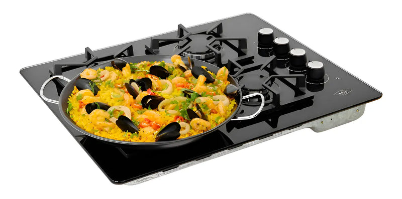 Estufa De Empotrar Tandoori Cristal 66x54 Gas Natural Haceb Color Negro
