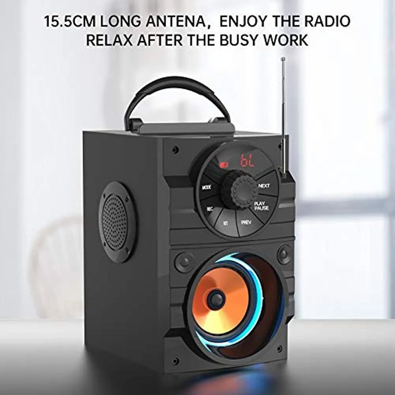Parlantes Bluetooth Portatiles Con Luz, Parlante Grande Ina