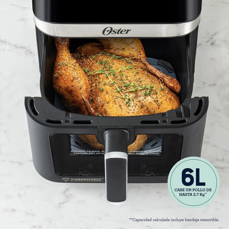 Freidora De Aire Digital Oster 6ltr Diamondforce Air Fryer Negro