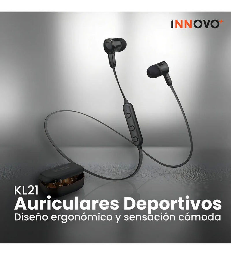 Audifono Bluetooth Deportivo Control Volumen Con Estuche Kin Hifi Sound Hifi Sport
