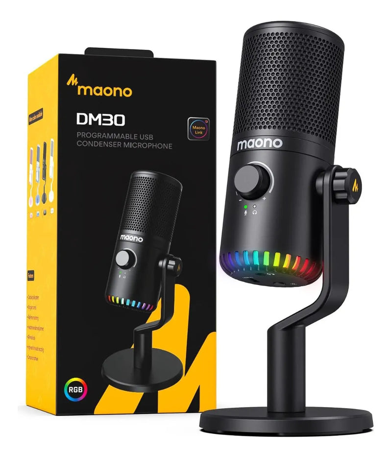 Micrófono Maono DM30 RGB condensador Cardioide Programable