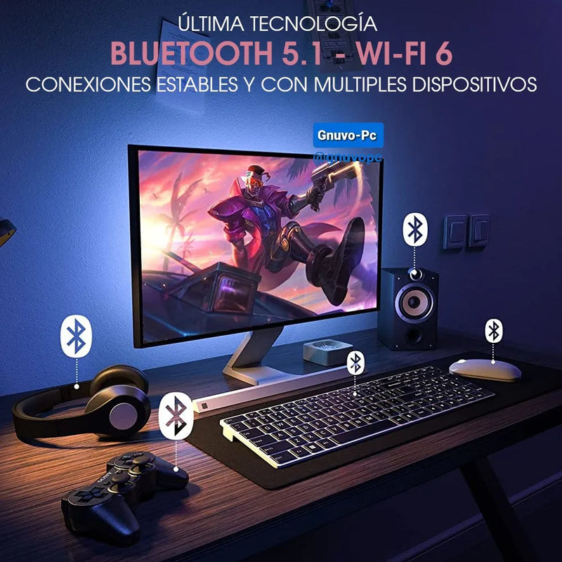 Tarjeta Pcie Antena Wifi 6 Bluetooth 5.1 Doble Banda 5 Ghz