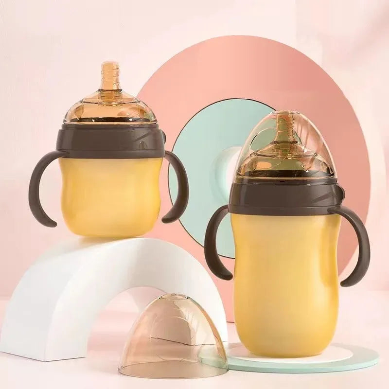 Tetero Biberon Silicona Simulador Pecho Bebes 150ml Caqui 150 Ml