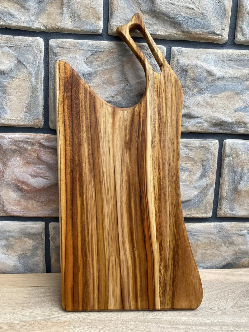 Tabla De Cortar En Madera Teca 100%natural Tabla Hacha Pequeña