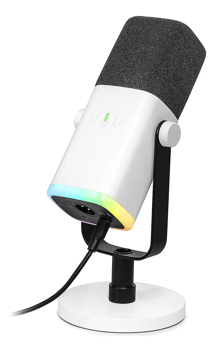 Micrófono Fifine XLR AM8 Dinámico Cardioide color blanco