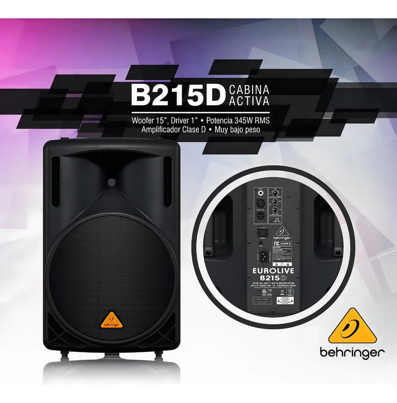Behringer B215d Eurolive Bocina Amplificada 550w Woofer 15pg