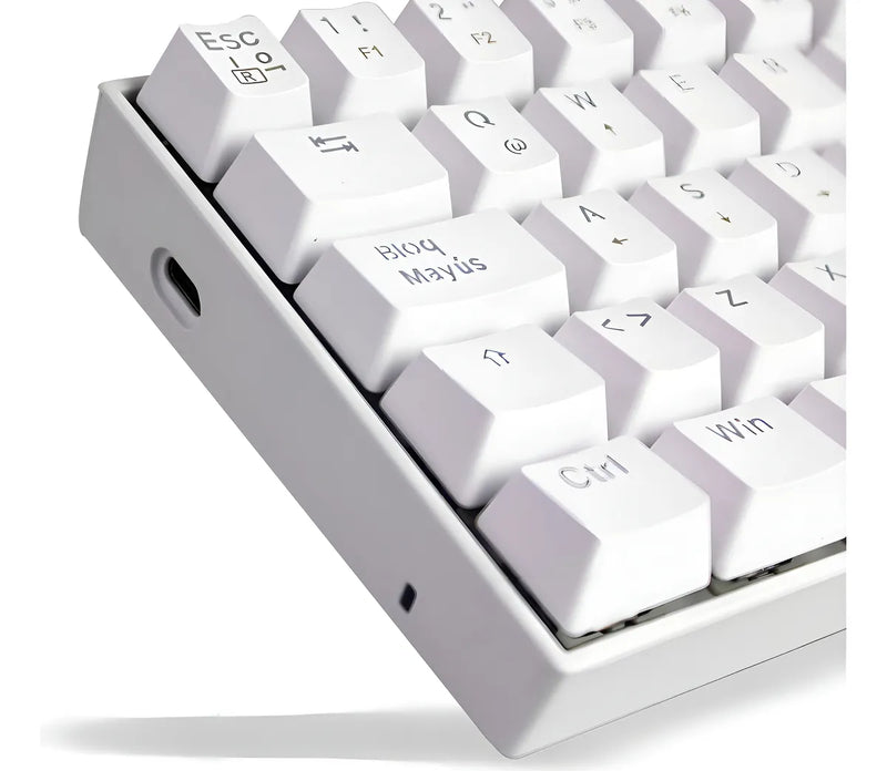 Teclado Mecánico Redragon Dragonborn K630w Red Switch Color Del Teclado Blanco Idioma Inglés Us