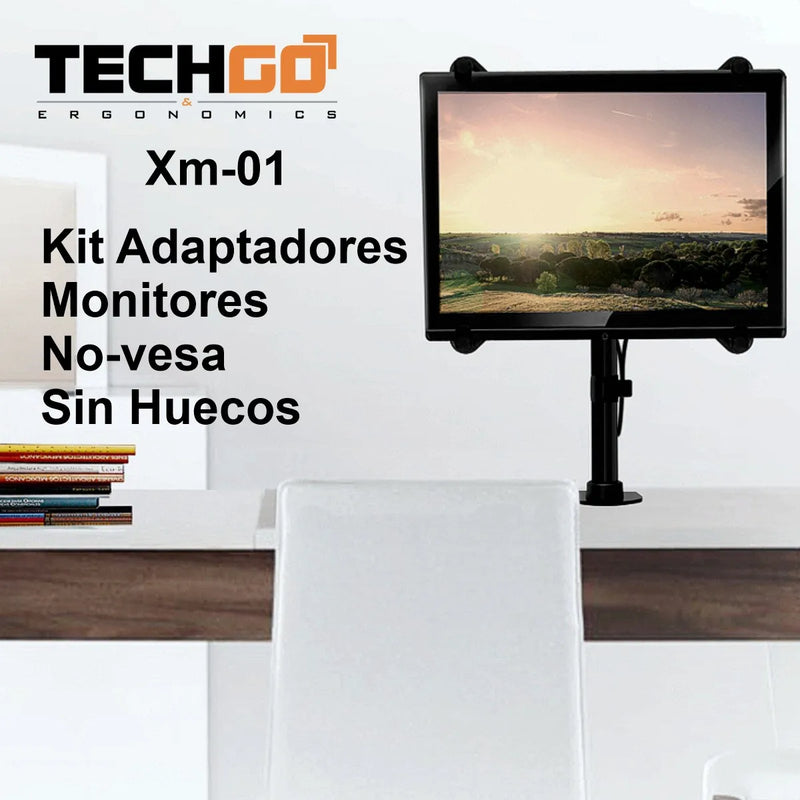 Kit Adaptadores Monitores No-vesa (sin Huecos), Techgo Xm-01 Negro