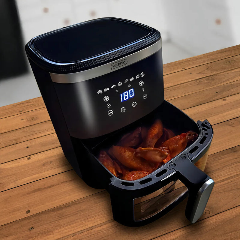 Freidora de aire digital Mertec 4.2L color negro