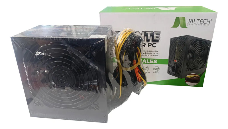 Fuente De Poder De 500 Watts Reales Jaltech Negro