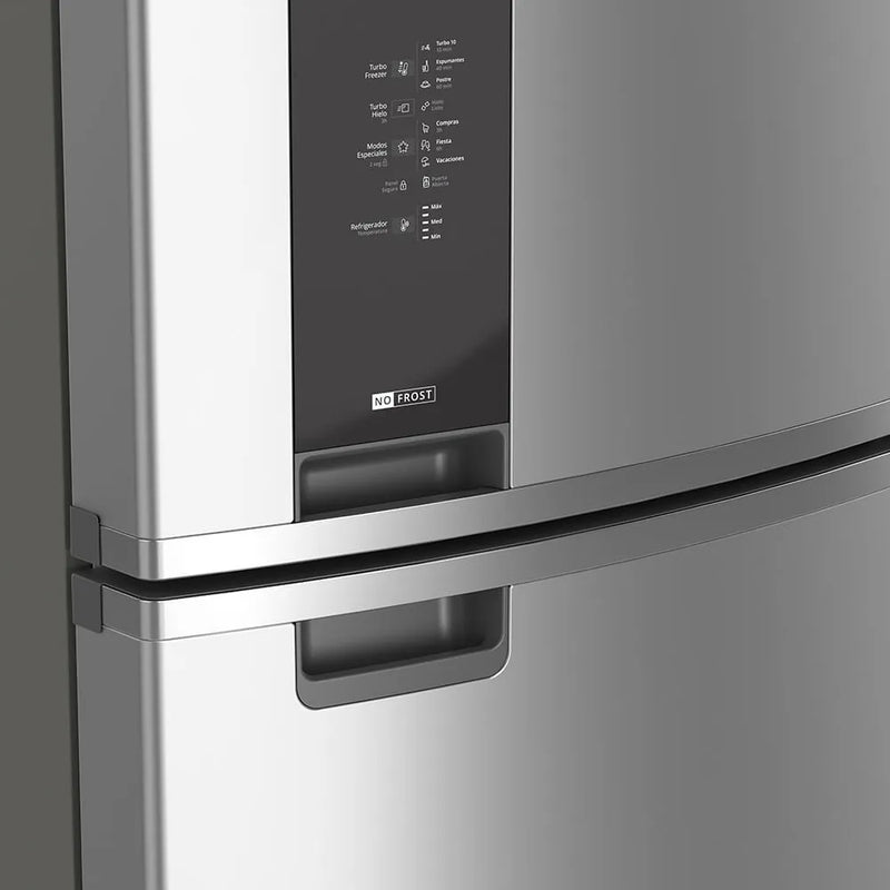 Nevera Whirlpool Top Mount Xpert Inverter Acero Wrm56bktww Color Gris 110V/220V