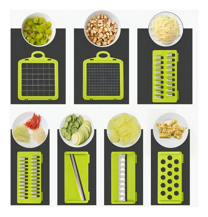 Rallador Picador Cortador De Verduras Y Frutas 22 En 1