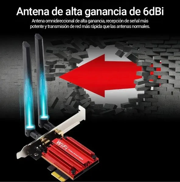 Tarjeta Wifi Bluetooth Pci Express Placa Red Doble Banda 5g