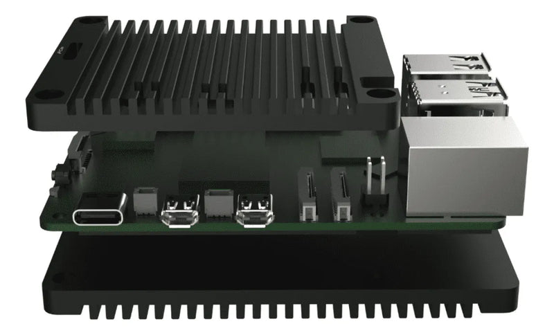 Carcasa Case Para Raspberry Pi 5 Aluminio Negro