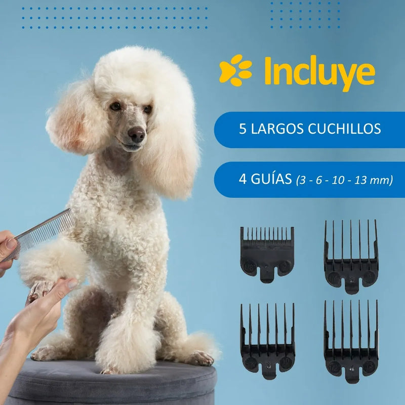 Maquina Peluqueria Corta Pelo Mascotas Perro Gato Kit Petpal Color Negro