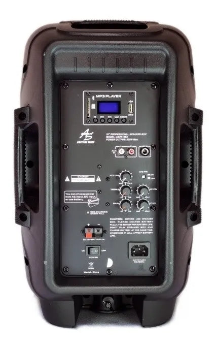 Cabina De Sonido Américan Sound 10 Pulgadas Aspa108x Negro