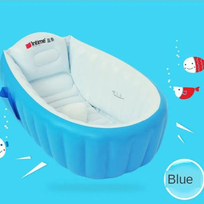 Bañera Inflable Bebes Plegable Efecto Rebote Baño Divertido Diseño Tina