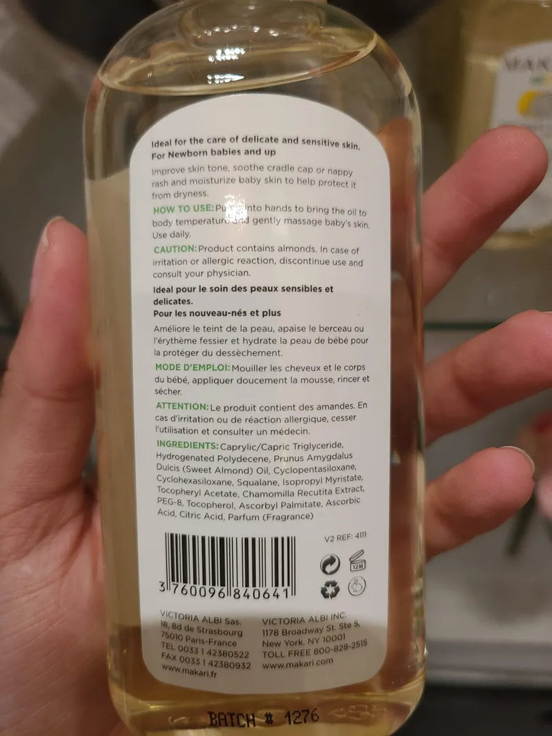 Makari Aceite De Bebé Softness Care Con Almendra Dulce, Ma.