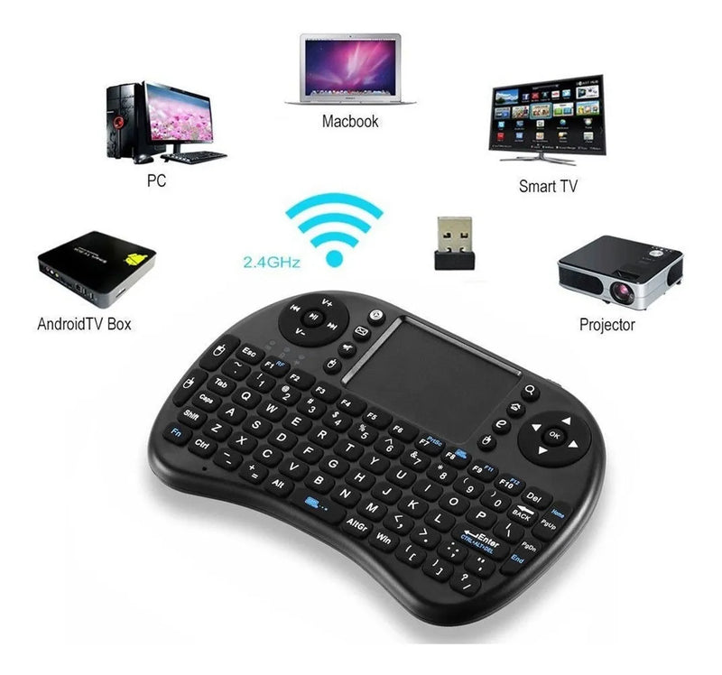 Teclado Control Remoto Air Mouse Para Smart Tv Box Android Negro