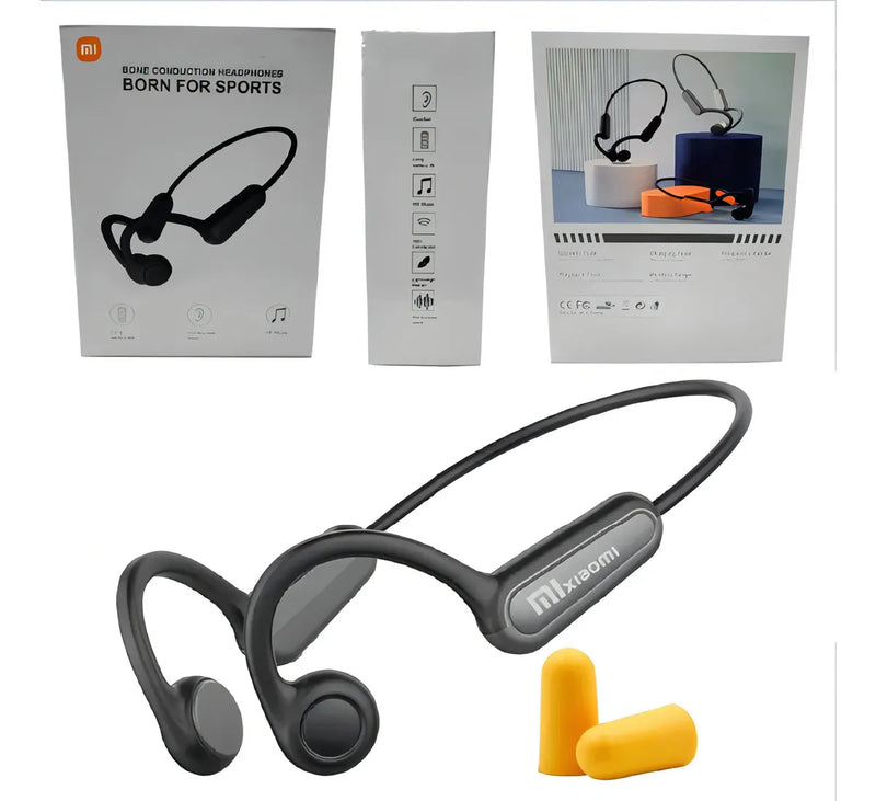 Auriculares deportivos Bluetooth conducción ósea negros inalámbricos alta resistencia Xiaomi