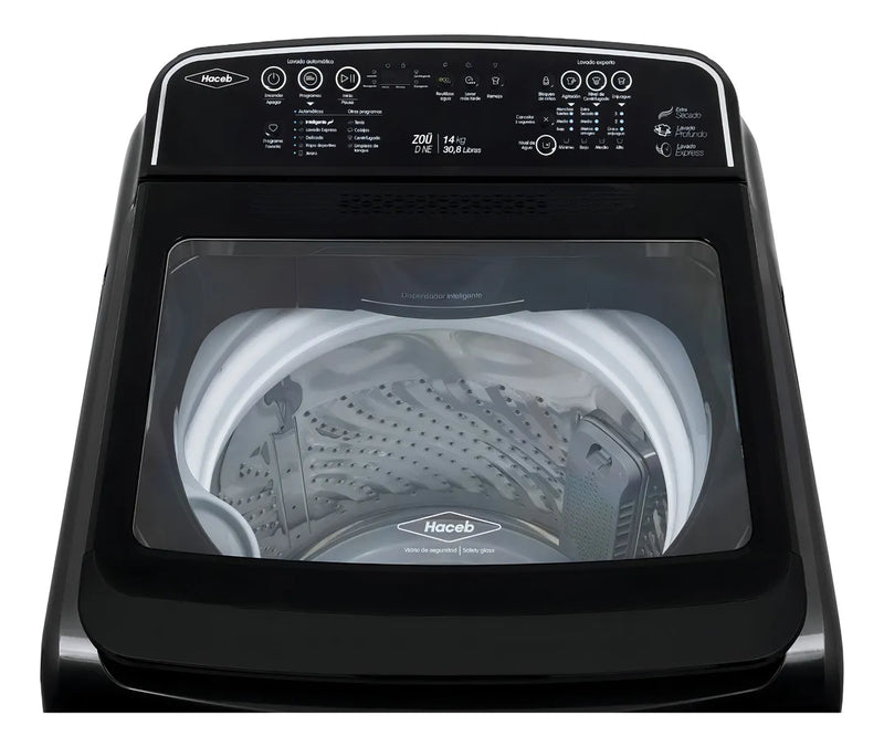 Lavadora Zoü 14 Kg Digital Negra Color Negro