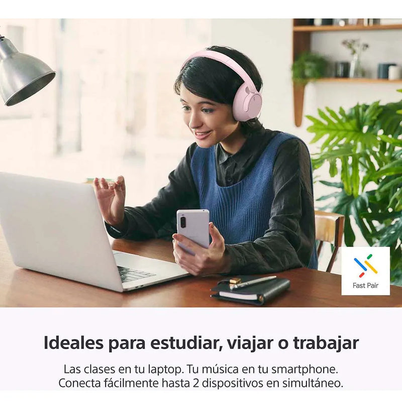 Audífonos Inalámbricos Con Noise Cancelling Wh-ch720n Color Rosado