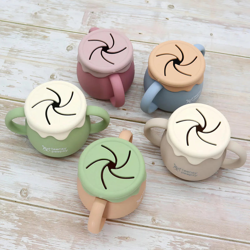 Teensy Peepsy Honey Pot - Vaso De Entrenamiento De Silicona. Color Tarro De Miel Azul