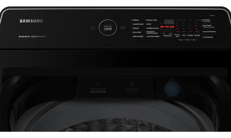 Lavadora Samsung Wa19cg6745bv/co Ecobubble, 19kg Color Negro