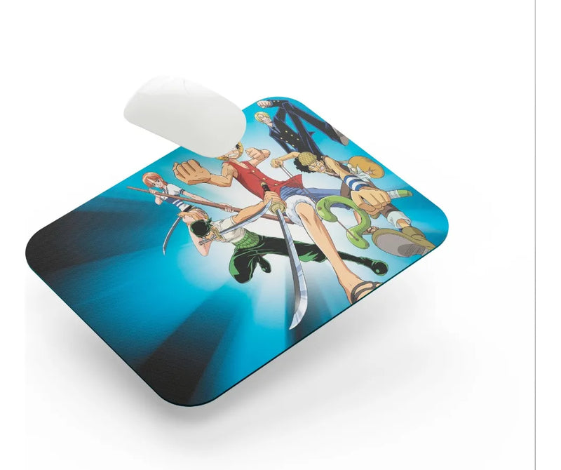 One Piece Anime Mouse Pad Personalizado + Obsequio Blanco