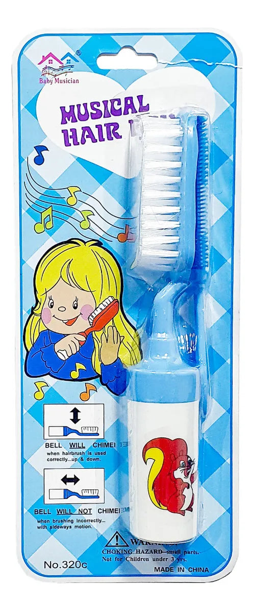 Cepillo Y Peine Para Bebe Music Color Azul
