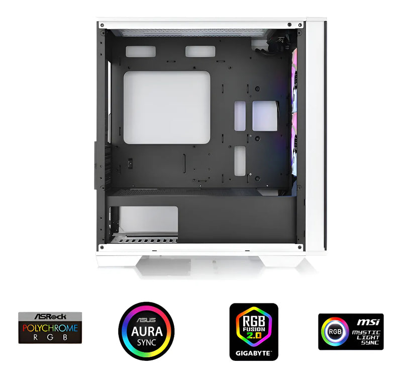 Microchasis Thermaltake Divider 170 Tg Blanco Argb + 2 Venti