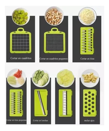Procesador Picador Cortador Rallador Vegetal Fruta Alimentos Picador Con Recipiente 15 En 1