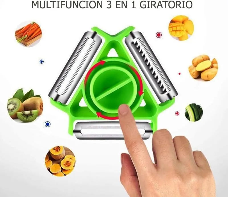 Rebanador 3 En 1 Cortador Rallador Pelador Multifuncional Disponibilidad