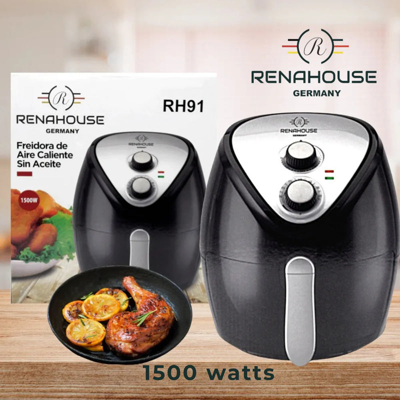 Air Fryer 4.5 L Negro 7 Modos Freidora Aire Hogar Renahouse