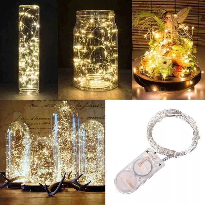 12 Extensión Alambre Luces Microled 3 M Decoración Fiesta Amarillo